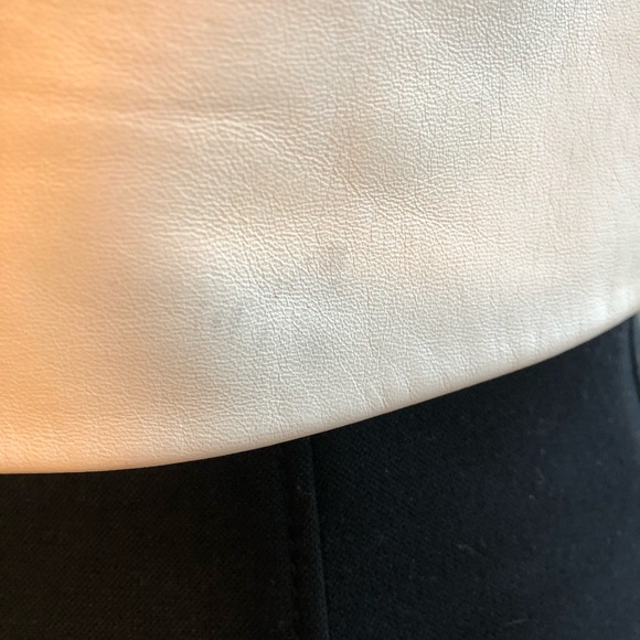 Helmut Lang LBD with white leather accent - Picture 3 of 5